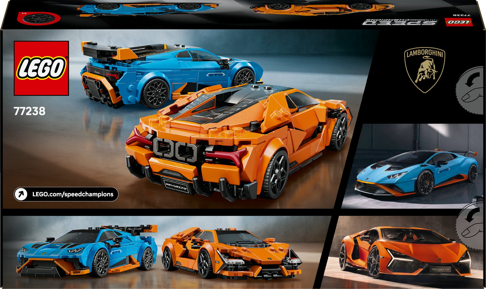LEGO Speed Champions Lamborghini Revuelto & Huracán STO 77238