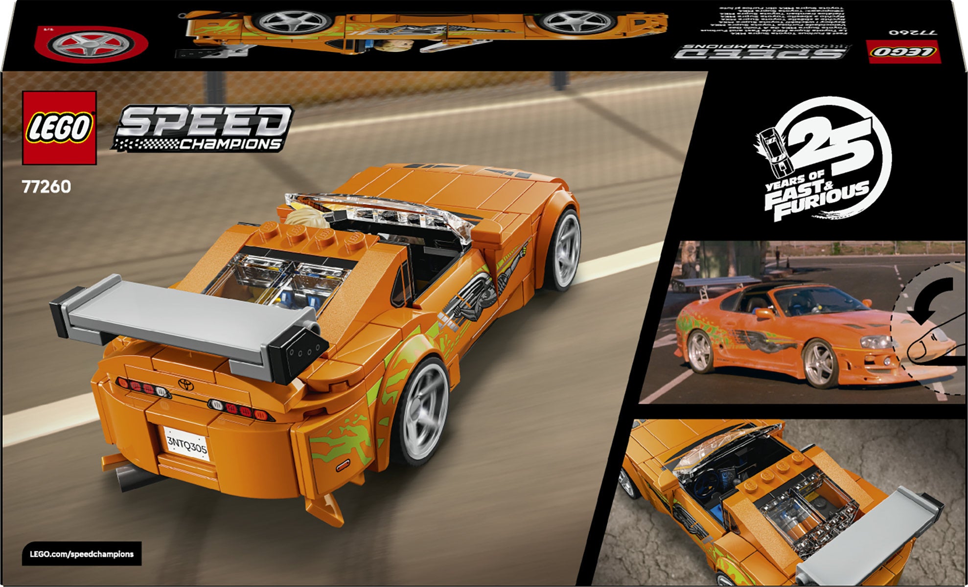 LEGO Speed Champions Fast and Furious Toyota Supra MK4 Building Set 77260