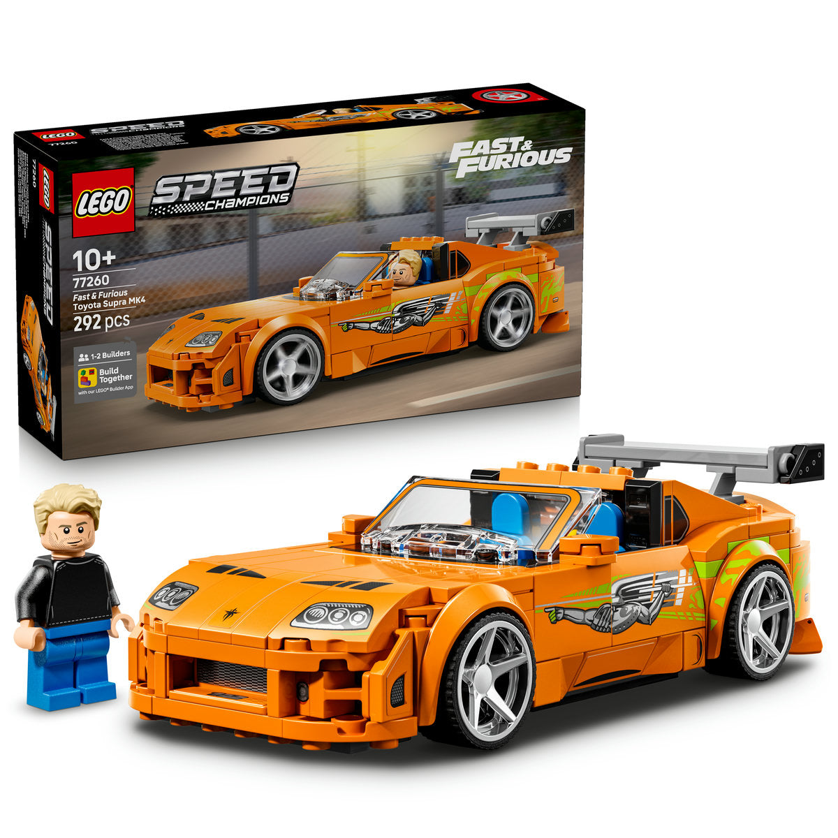 LEGO Speed Champions Fast and Furious Toyota Supra MK4 Building Set 77260