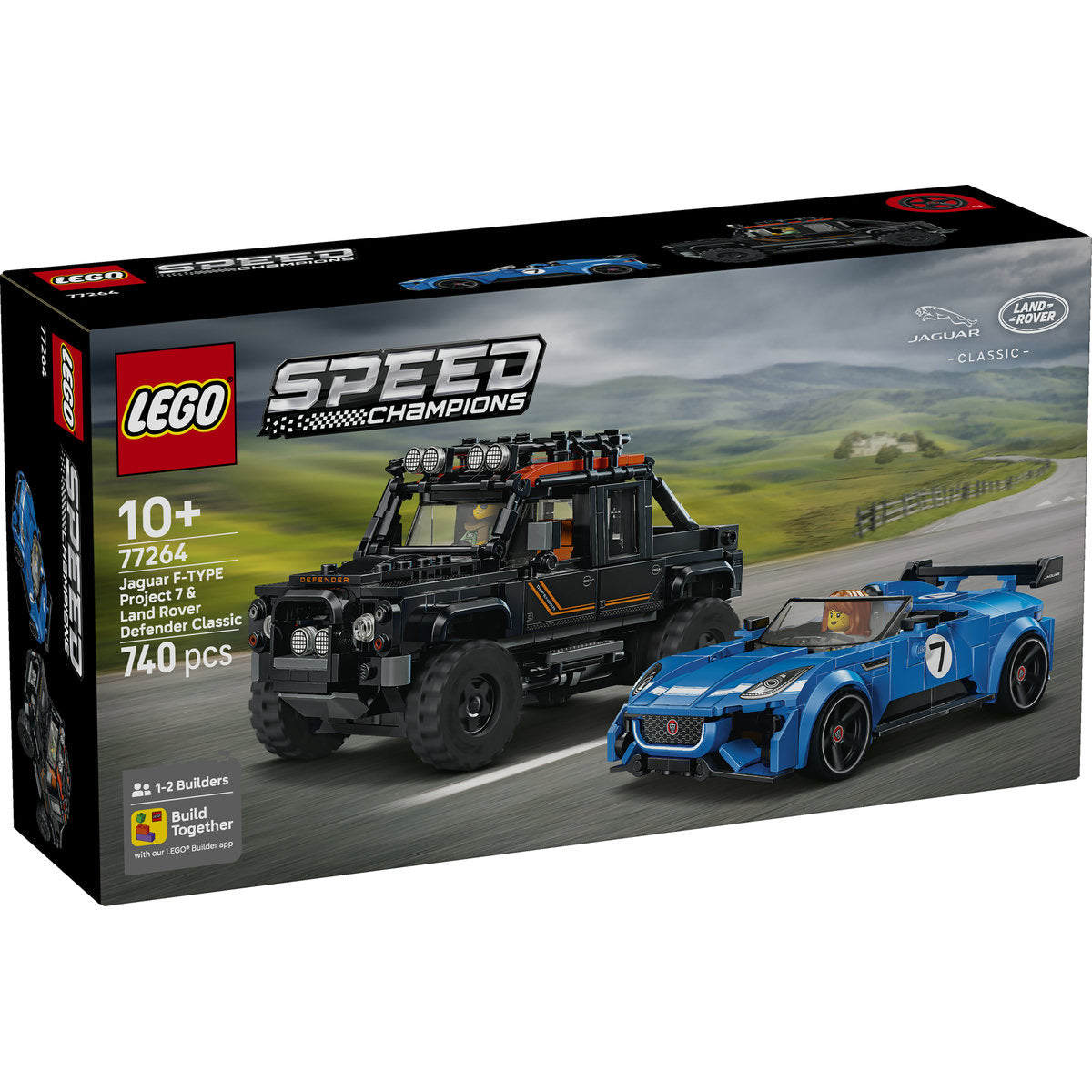 LEGO Speed Champions Jaguar Project 7 & Land Rover Defender Building Set 77264