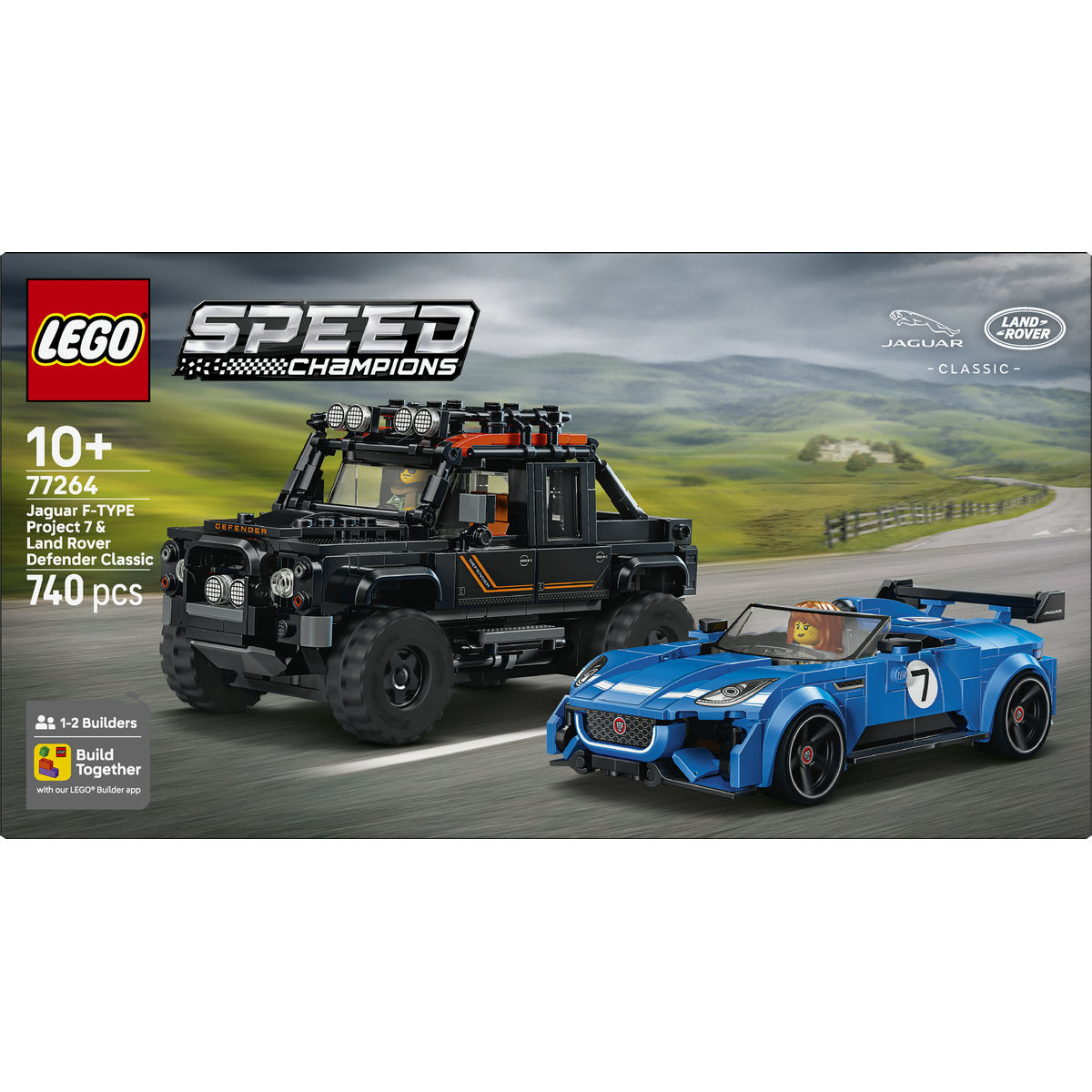 LEGO Speed Champions Jaguar Project 7 & Land Rover Defender Building Set 77264