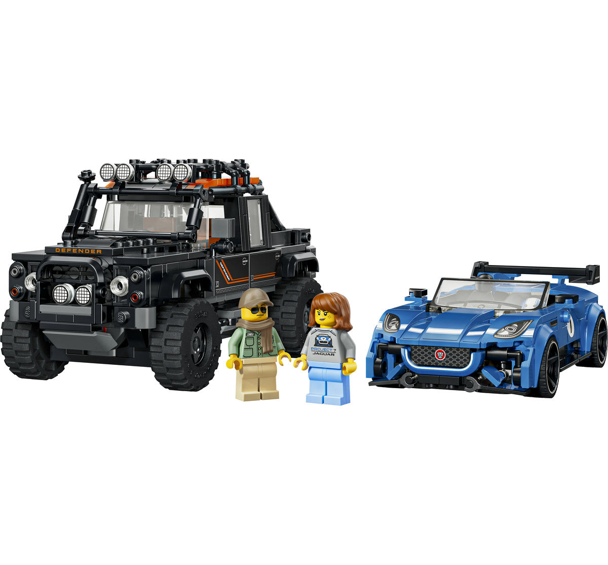 LEGO Speed Champions Jaguar Project 7 & Land Rover Defender Building Set 77264