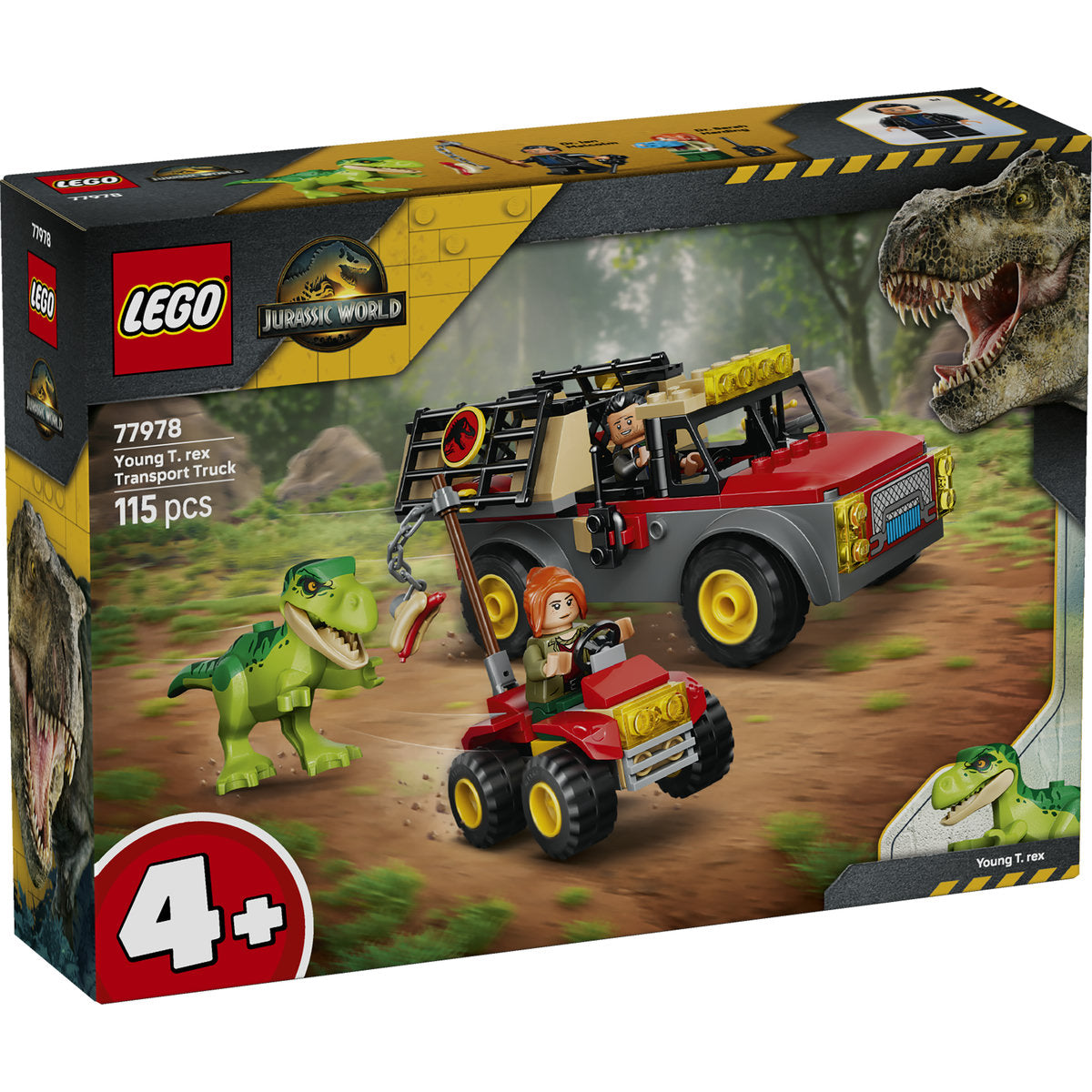 LEGO Jurassic World Young T. rex Transport Truck Building Set 77978