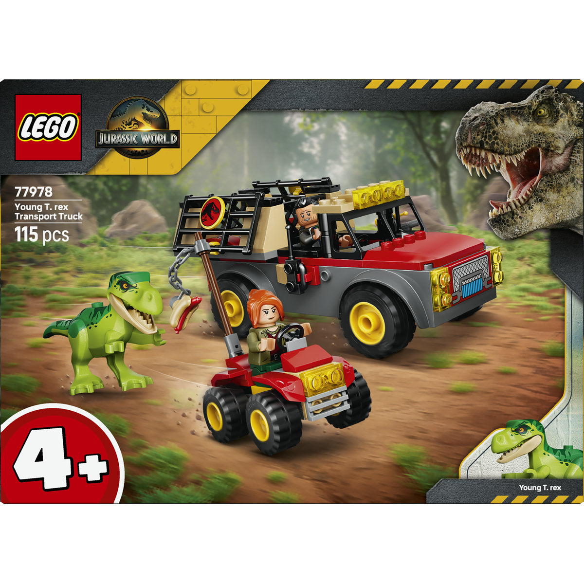 LEGO Jurassic World Young T. rex Transport Truck Building Set 77978
