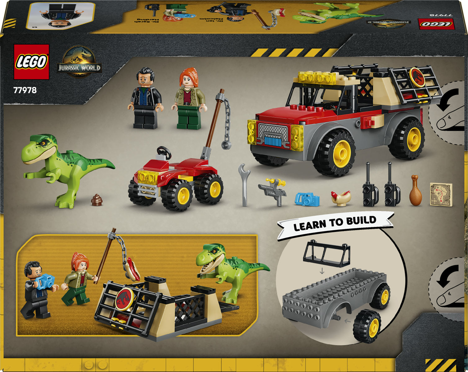 LEGO Jurassic World Young T. rex Transport Truck Building Set 77978