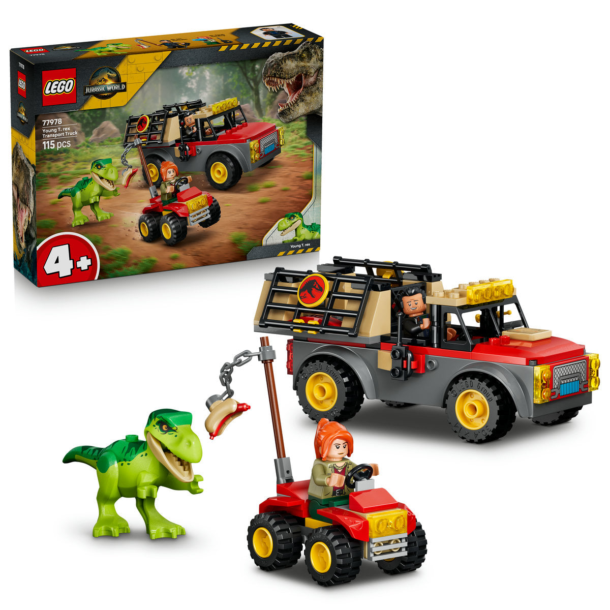 LEGO Jurassic World Young T. rex Transport Truck Building Set 77978