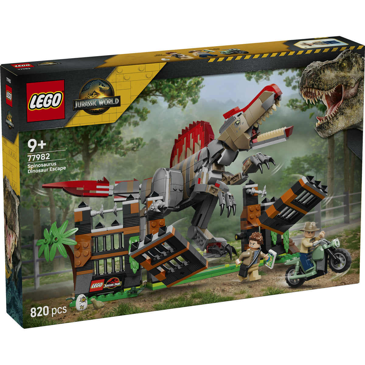 LEGO Jurassic World Spinosaurus Dinosaur Escape Building Set 77982