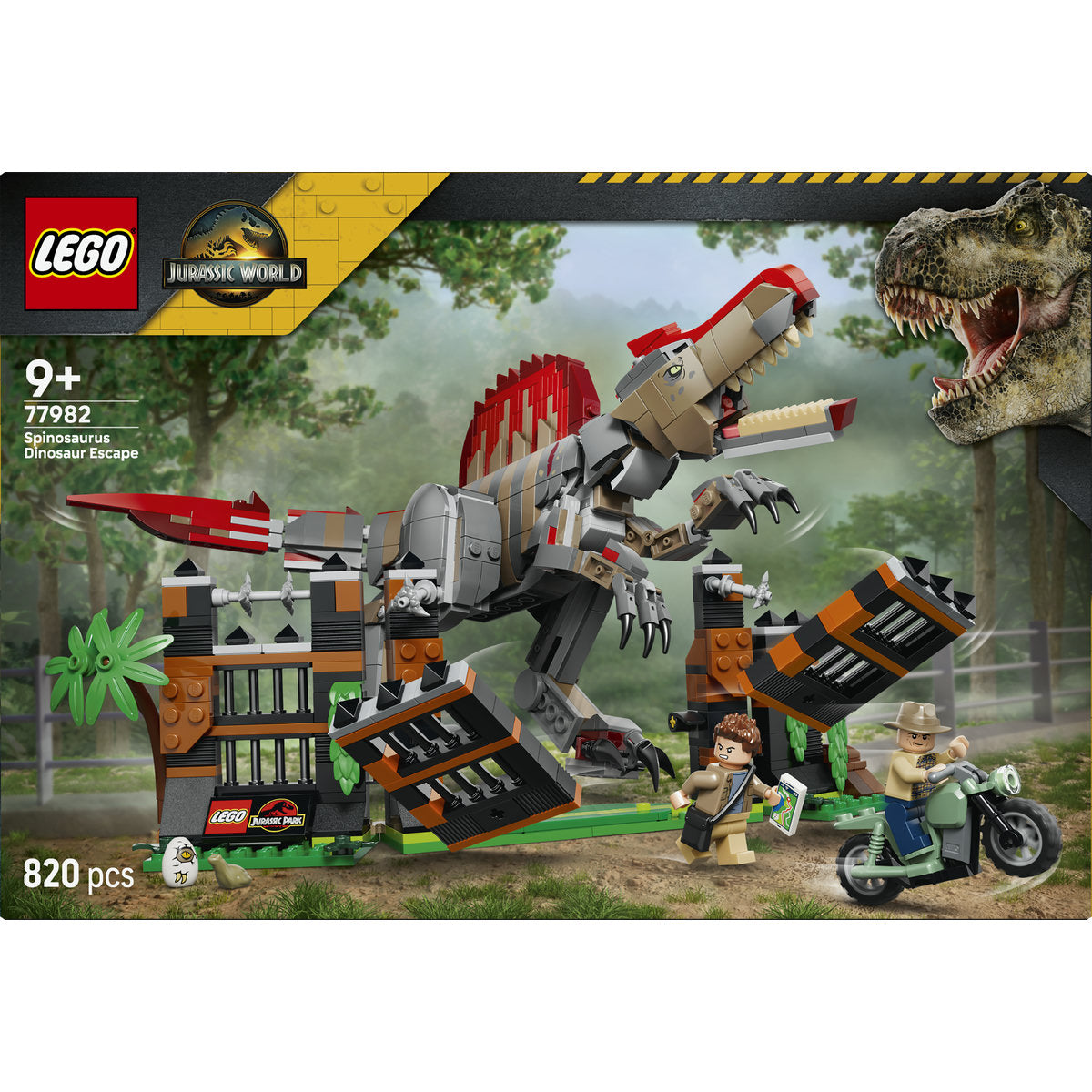 LEGO Jurassic World Spinosaurus Dinosaur Escape Building Set 77982
