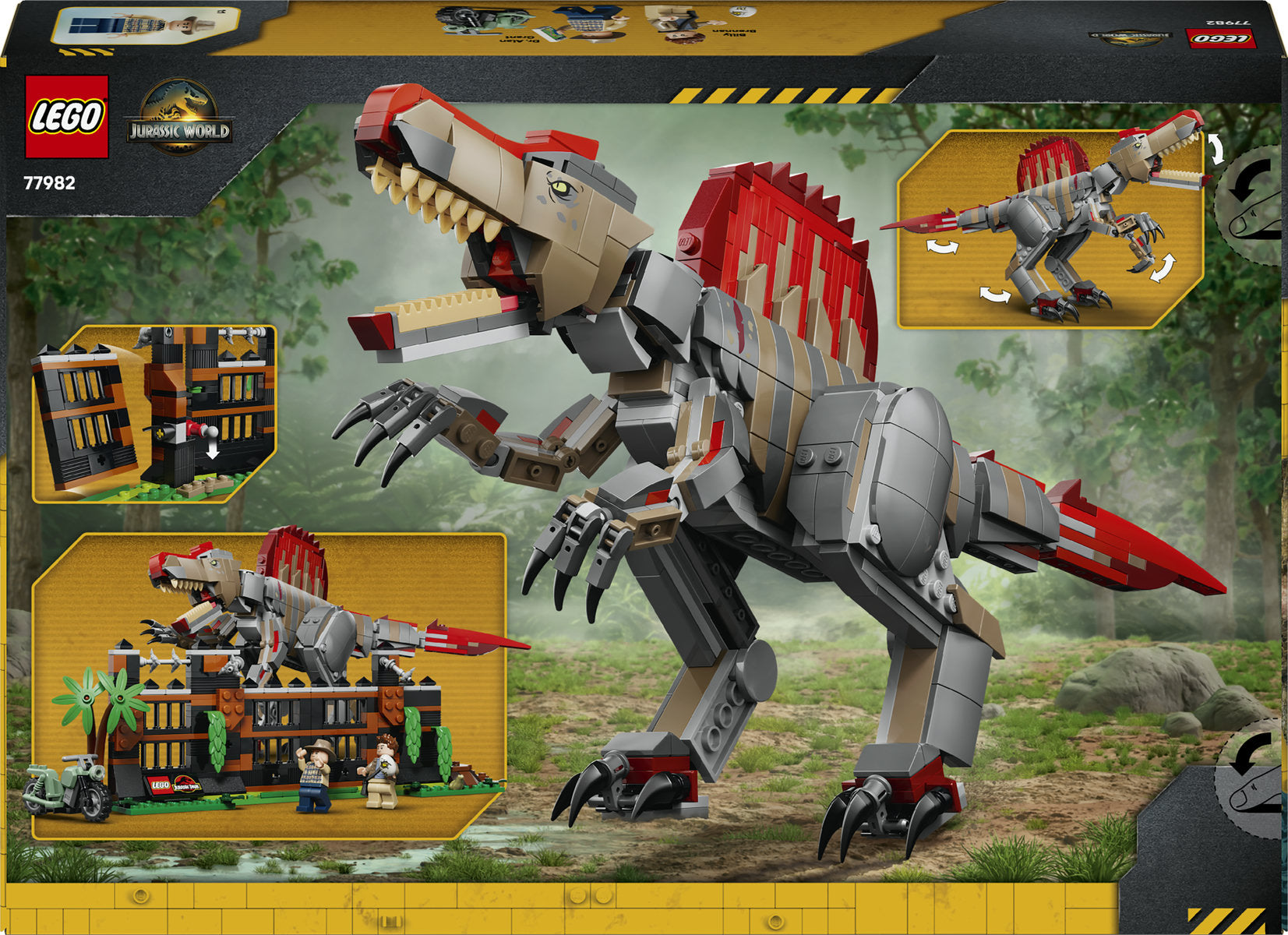 LEGO Jurassic World Spinosaurus Dinosaur Escape Building Set 77982