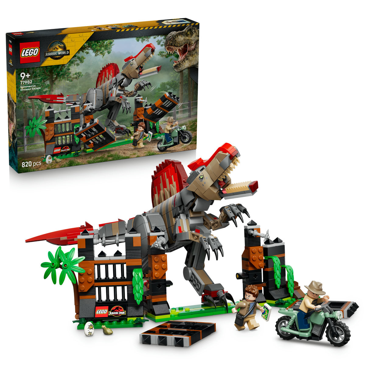 LEGO Jurassic World Spinosaurus Dinosaur Escape Building Set 77982