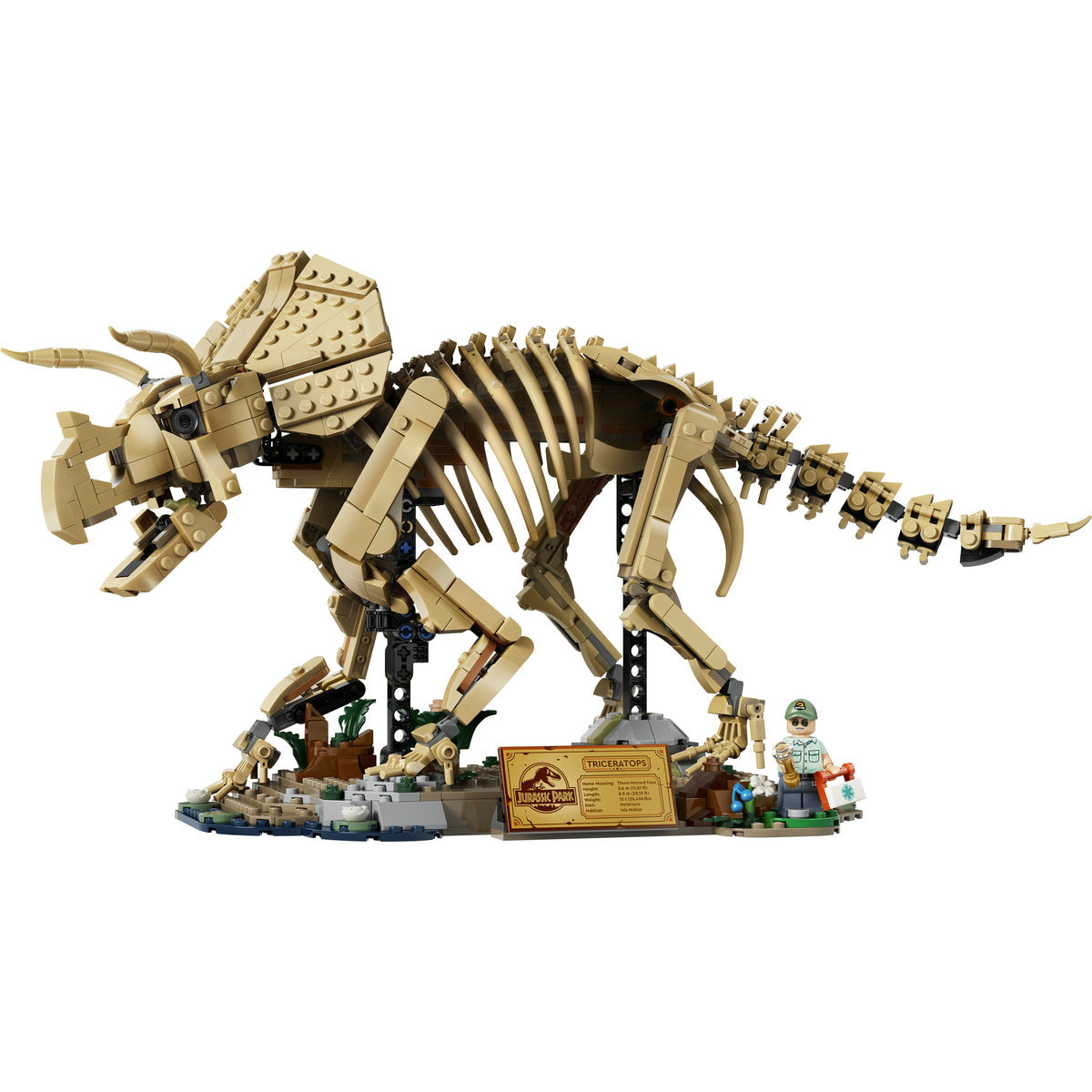 LEGO Jurassic World Triceratops Fossils Dinosaur Building Set 77985