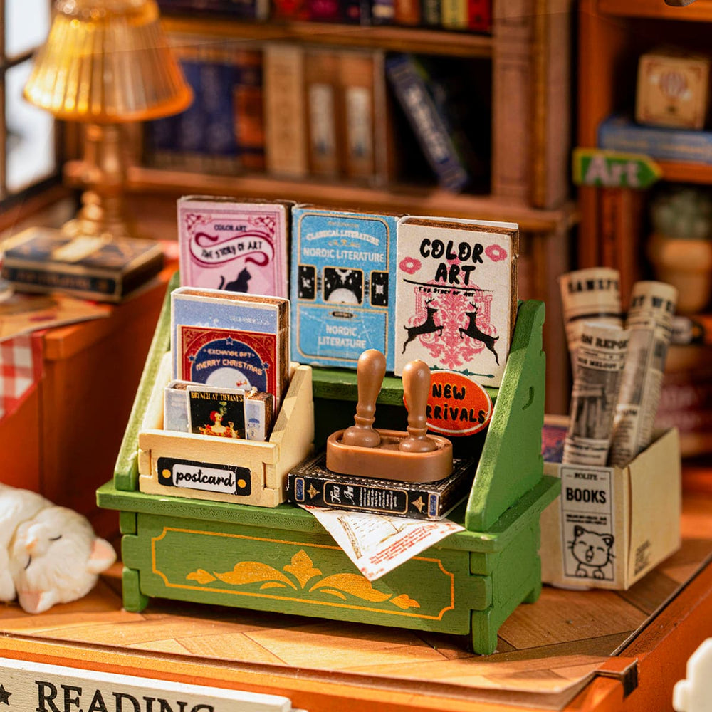 Rolife The Muse Bookshop DIY Book Nook Kit