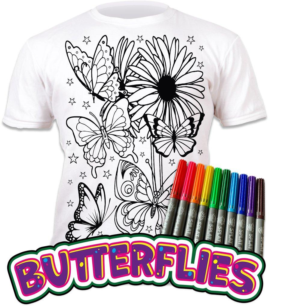 Butterflies Colour In T-Shirts