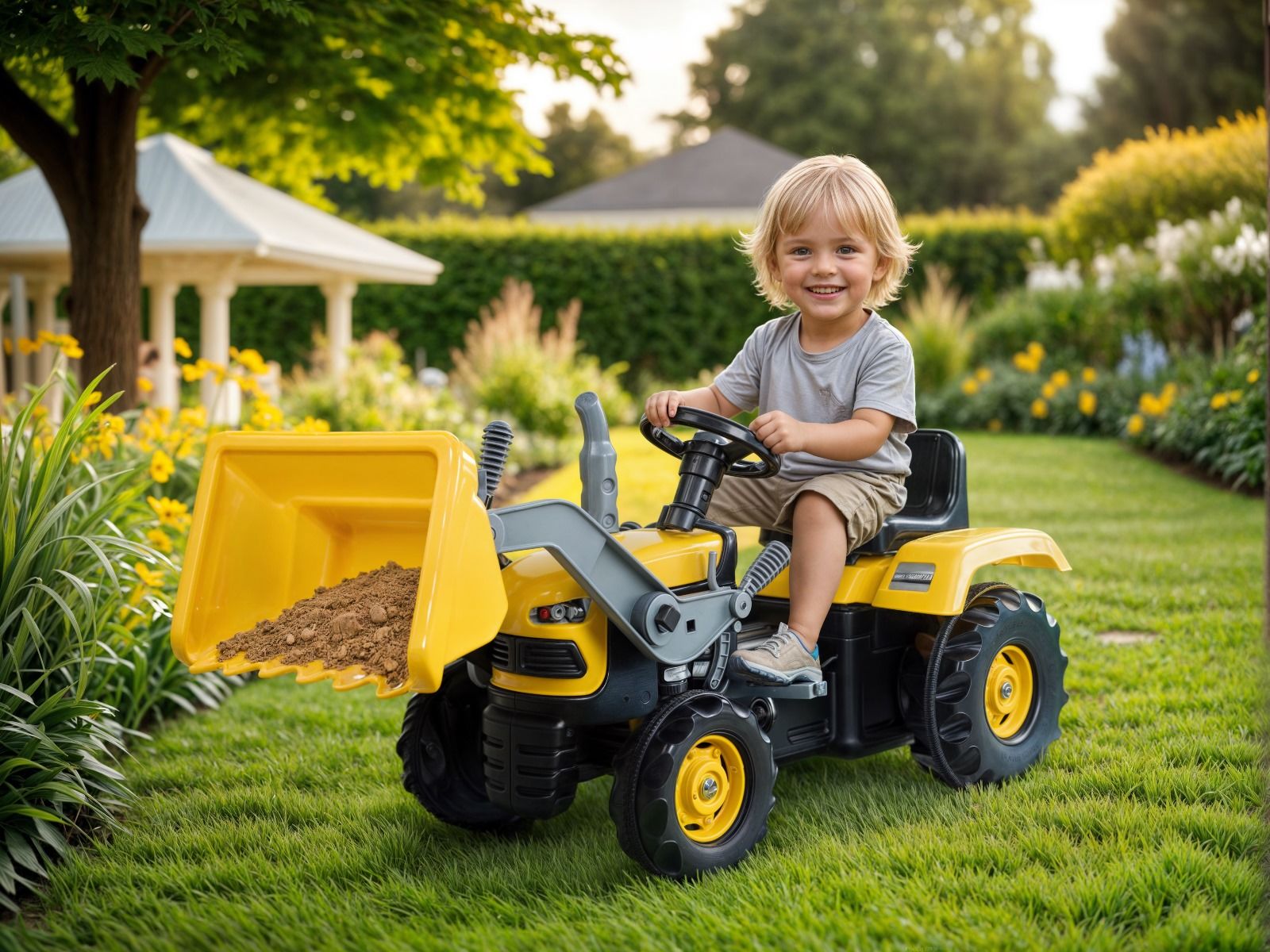 Tractor Pedal Operated With Excavator Yellow