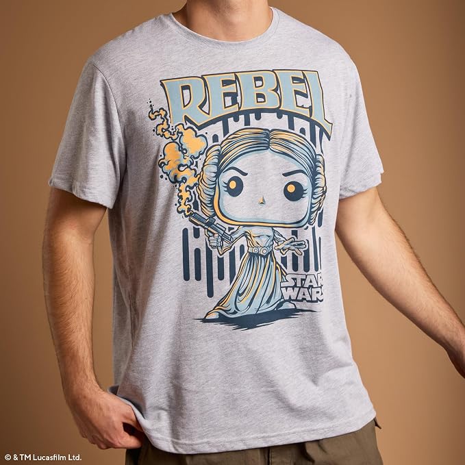 Funko POP! Tees: Star Wars Princess Leia Rebel Boxed T-Shirt – Medium