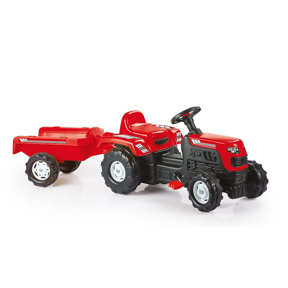 Tractor Pedal Operated & Trailer Red