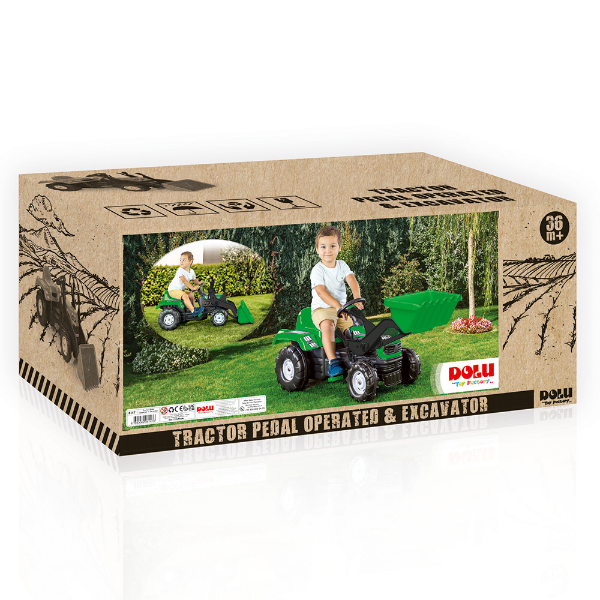 Tractor Pedal Operated With Excavator Green