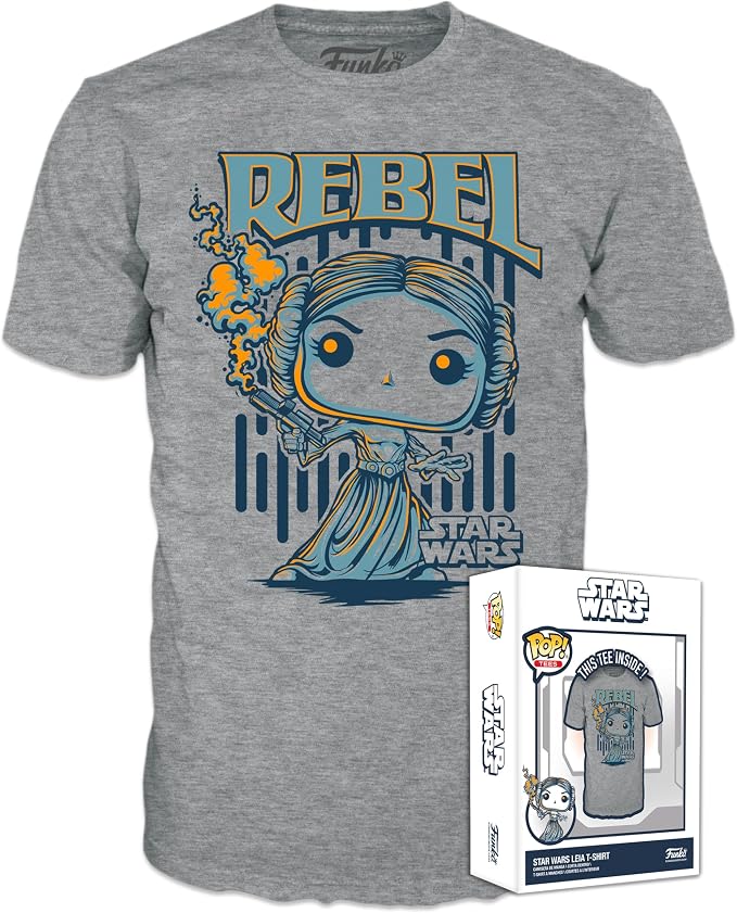 Funko POP! Tees: Star Wars Princess Leia Rebel Boxed T-Shirt – Medium