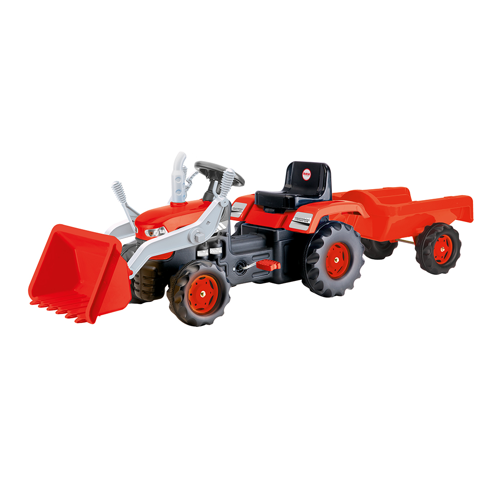 Tractor Pedal Operated With Trailer & Excavator Red