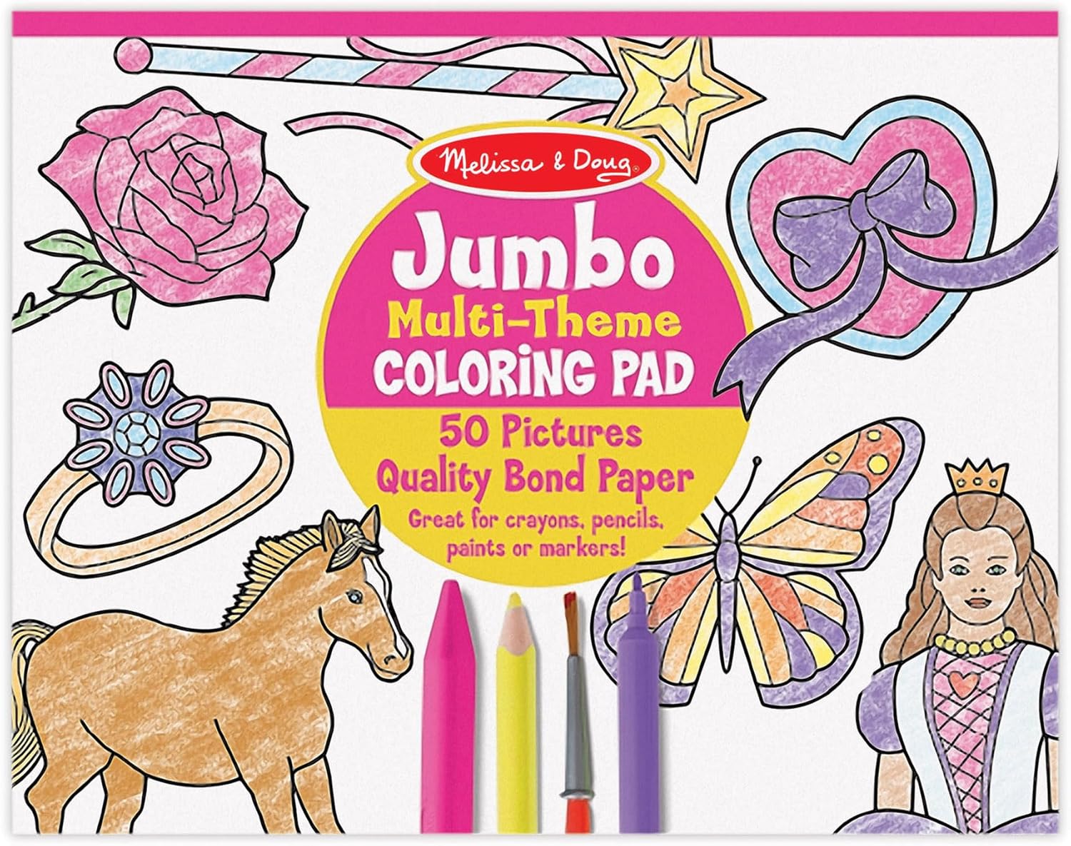 Melissa & Doug Jumbo Colouring Pad pink