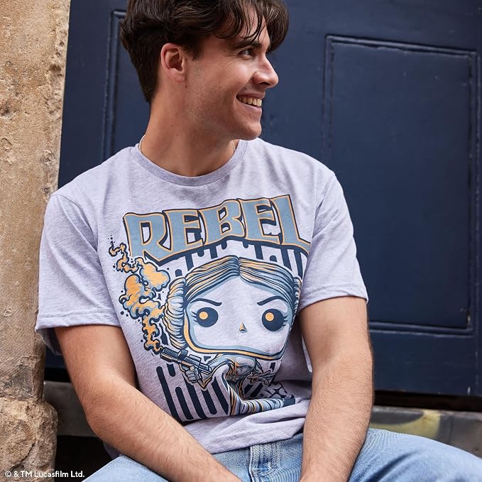 Funko POP! Tees: Star Wars Princess Leia Rebel Boxed T-Shirt – Medium