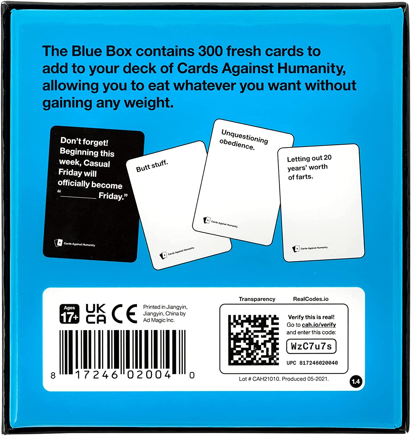 Cards Against Humanity Blue Box