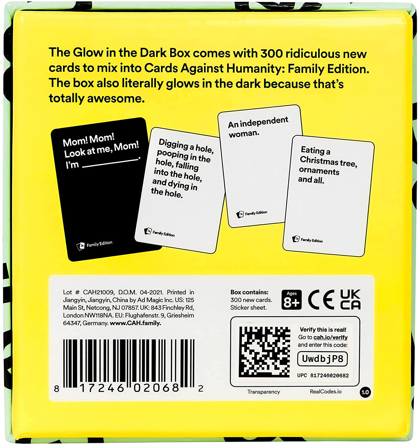 Cards Against Humanity Glow In The Dark Expansion