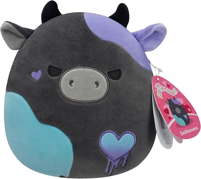 7.5" Squishmallow Smithereens the Charcoal Grey Cow