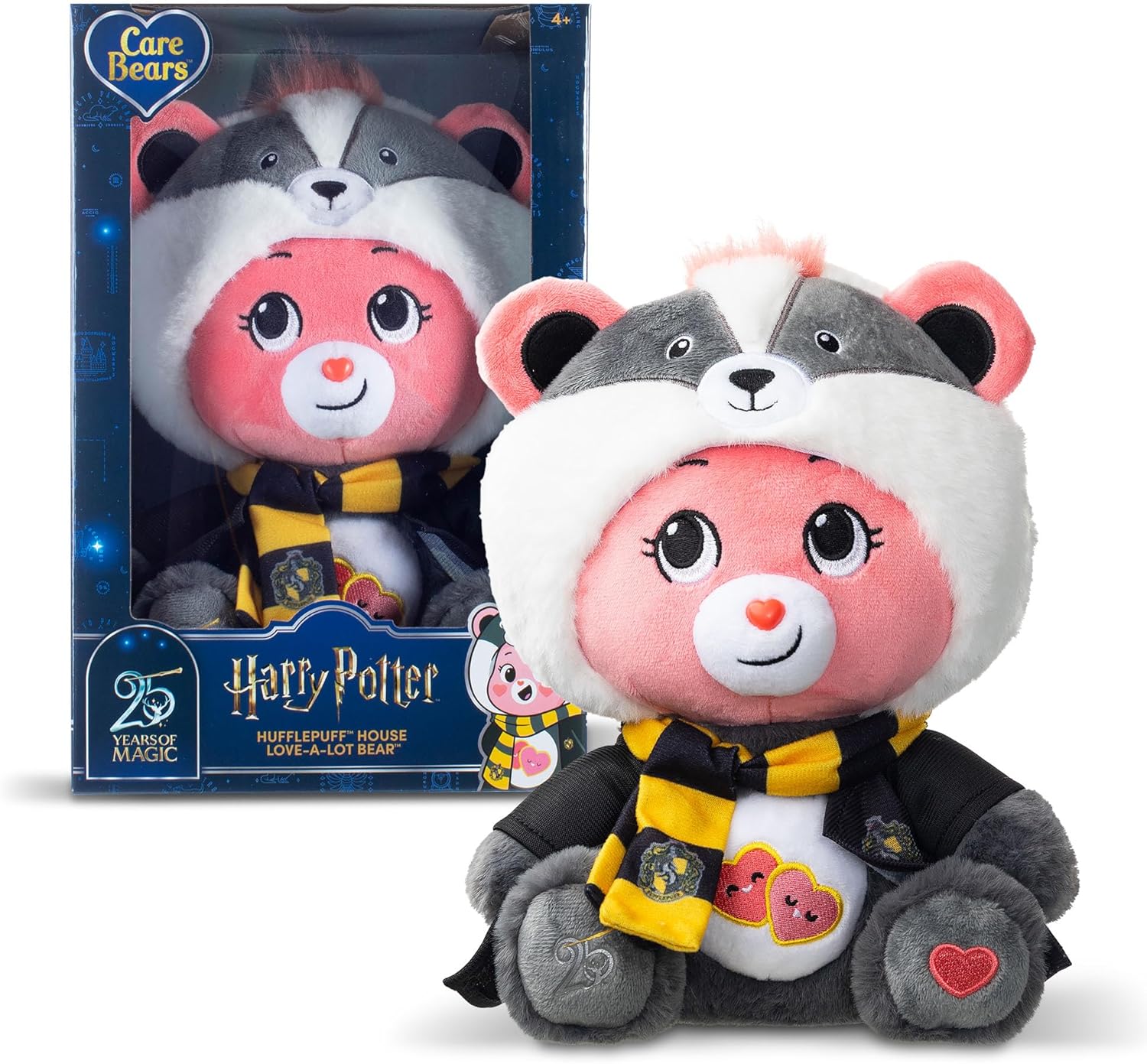 Care Bears x Harry Potter - Hufflepuff Love-A-Lot Bear 30cm Hoodie Plush