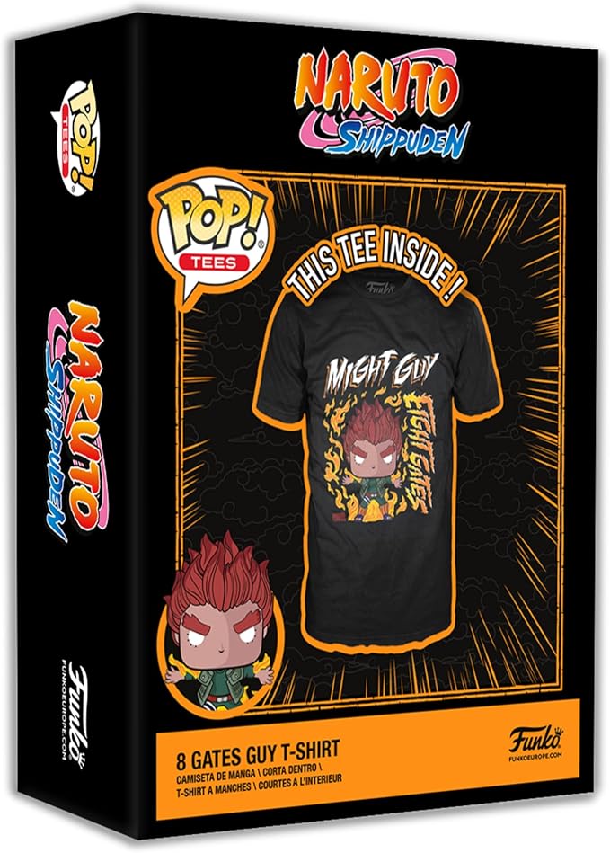 Funko POP! Tees: Naruto Shippuden Might Guy Eight Inner Gates Boxed T-Shirt – XL