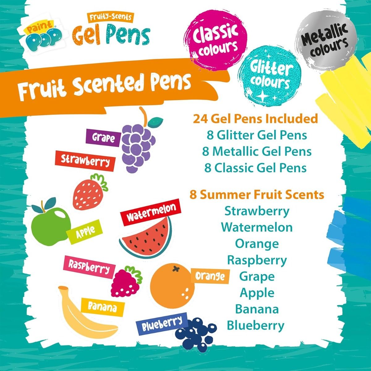 Paint Pop Scented Gel Pens 24