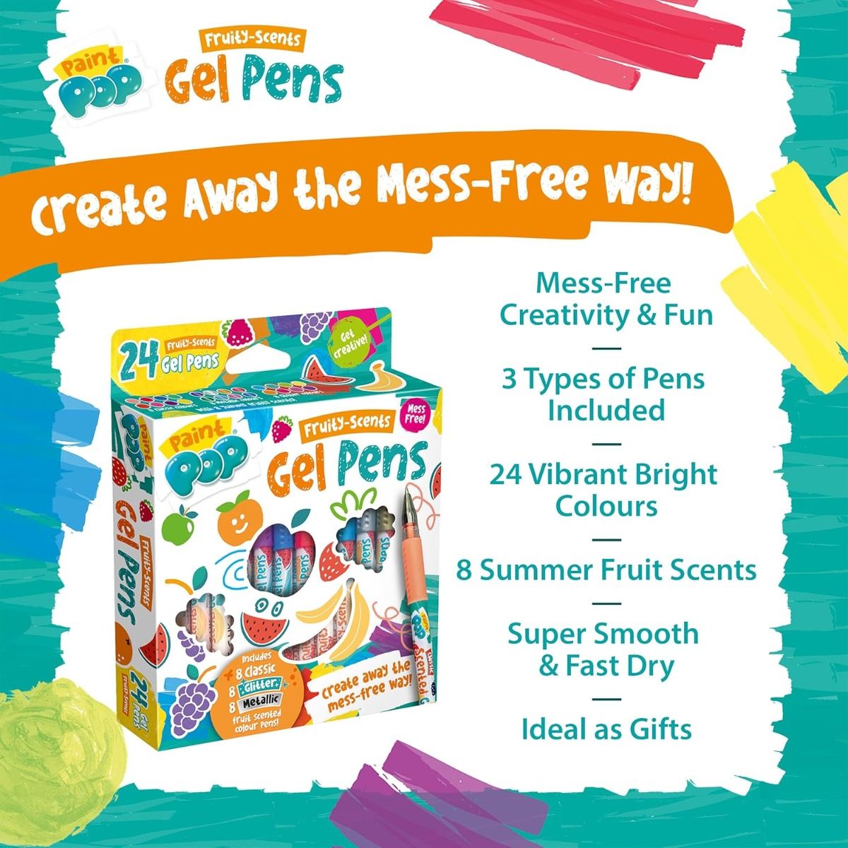 Paint Pop Scented Gel Pens 24
