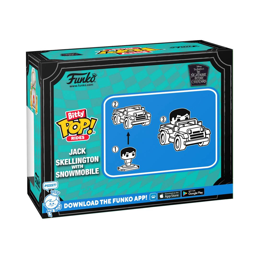 Bitty Pop Ride-TNBC  Jack Skeleton w/Snowmobile