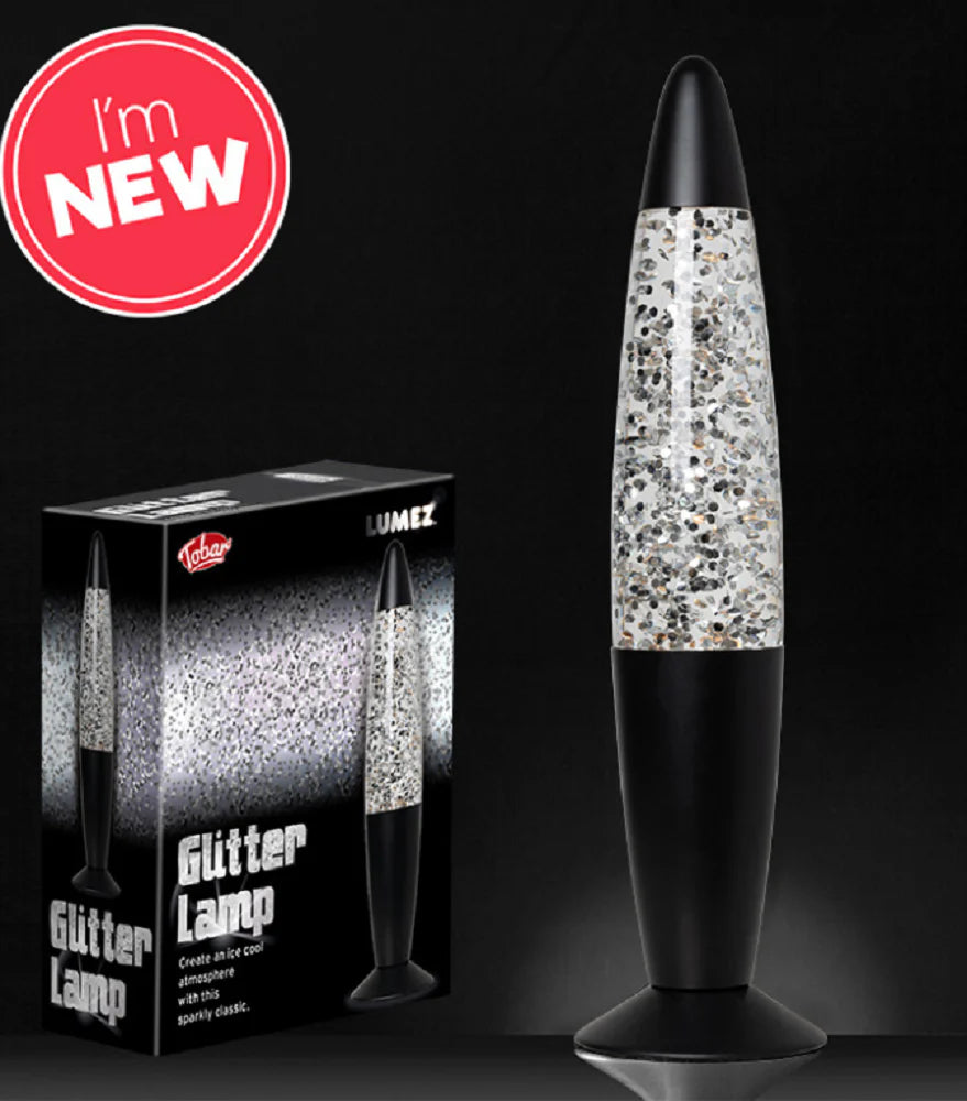 Lumez Glitter Lamp Silver Black