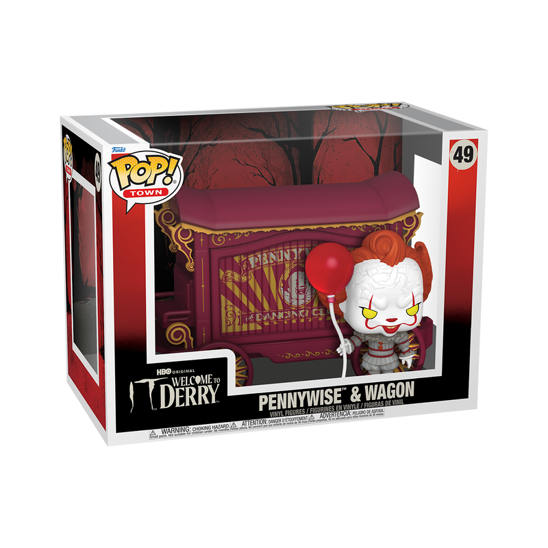 Funko Pop! Town Welcome to Derry Pennywise & Wagon Vinyl Figure Set