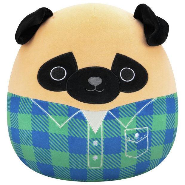 12" Squishmallow Prince Brown Pug