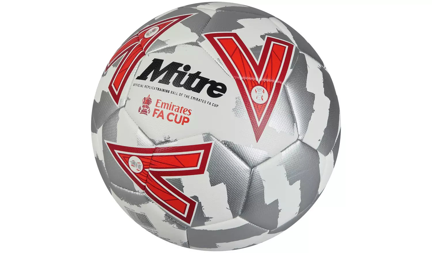 Mitre FA Cup Football 24/25 (White/silver/red)