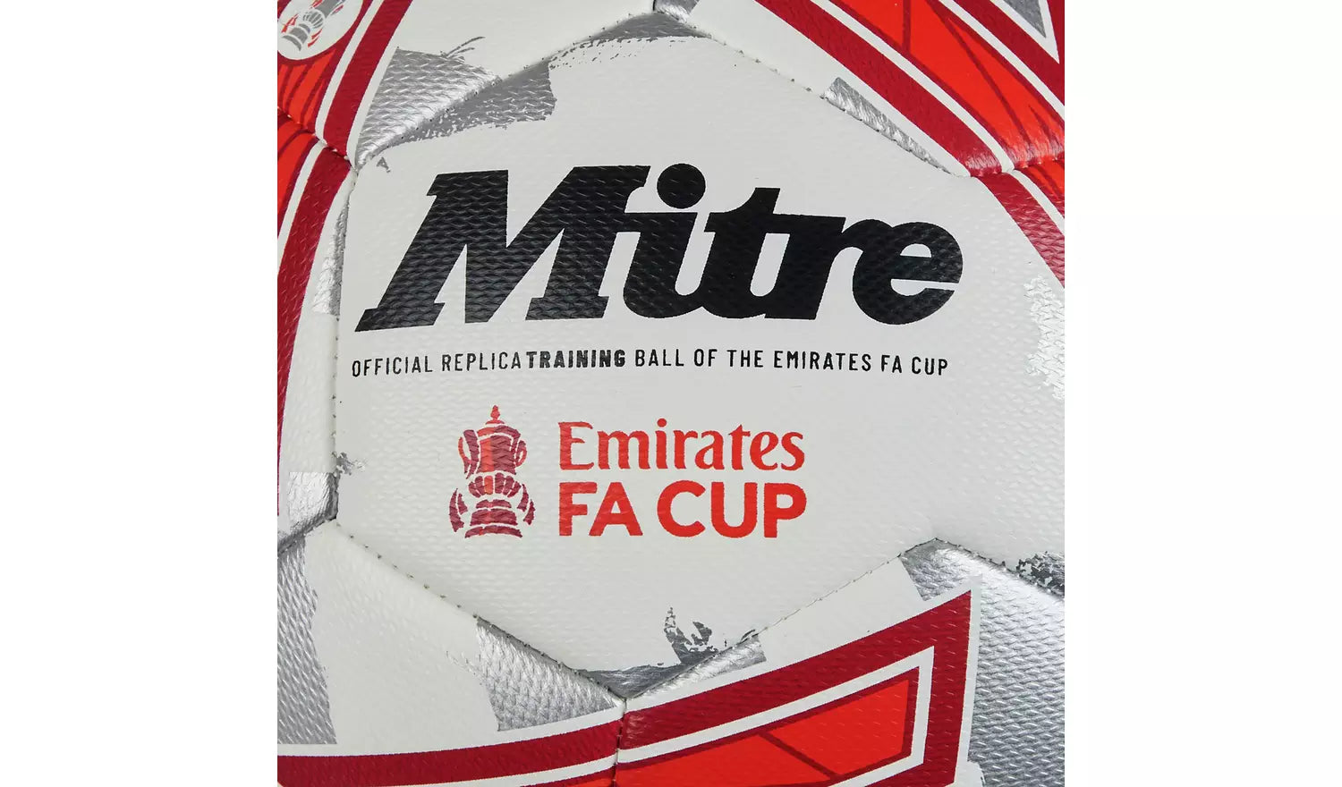 Mitre FA Cup Football 24/25 (White/silver/red)