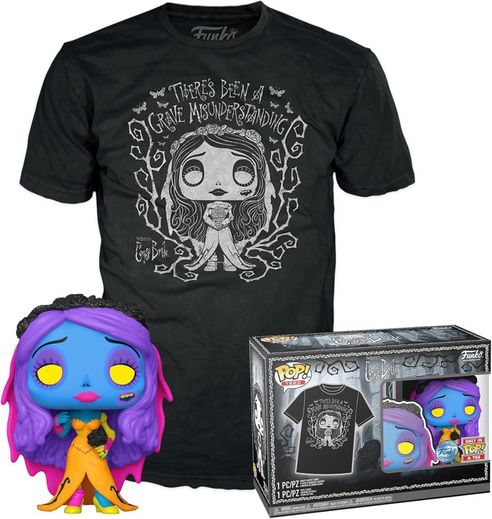 Funko Pop! Corpse Bride Emily Blacklight Vinyl Figure & T-Shirt – Medium