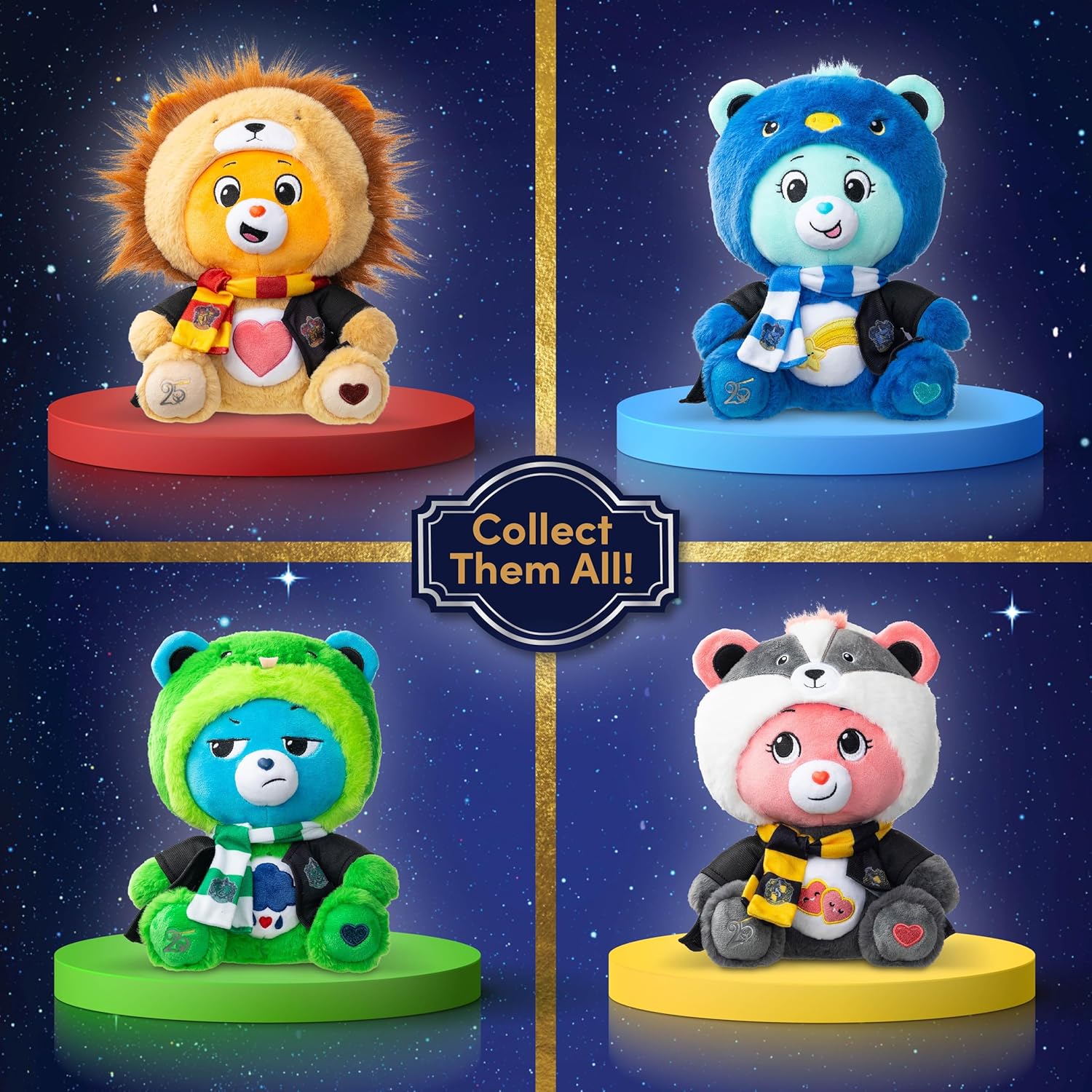 Care Bears x Harry Potter - Slytherin Grumpy Bear 30cm Hoodie Plush