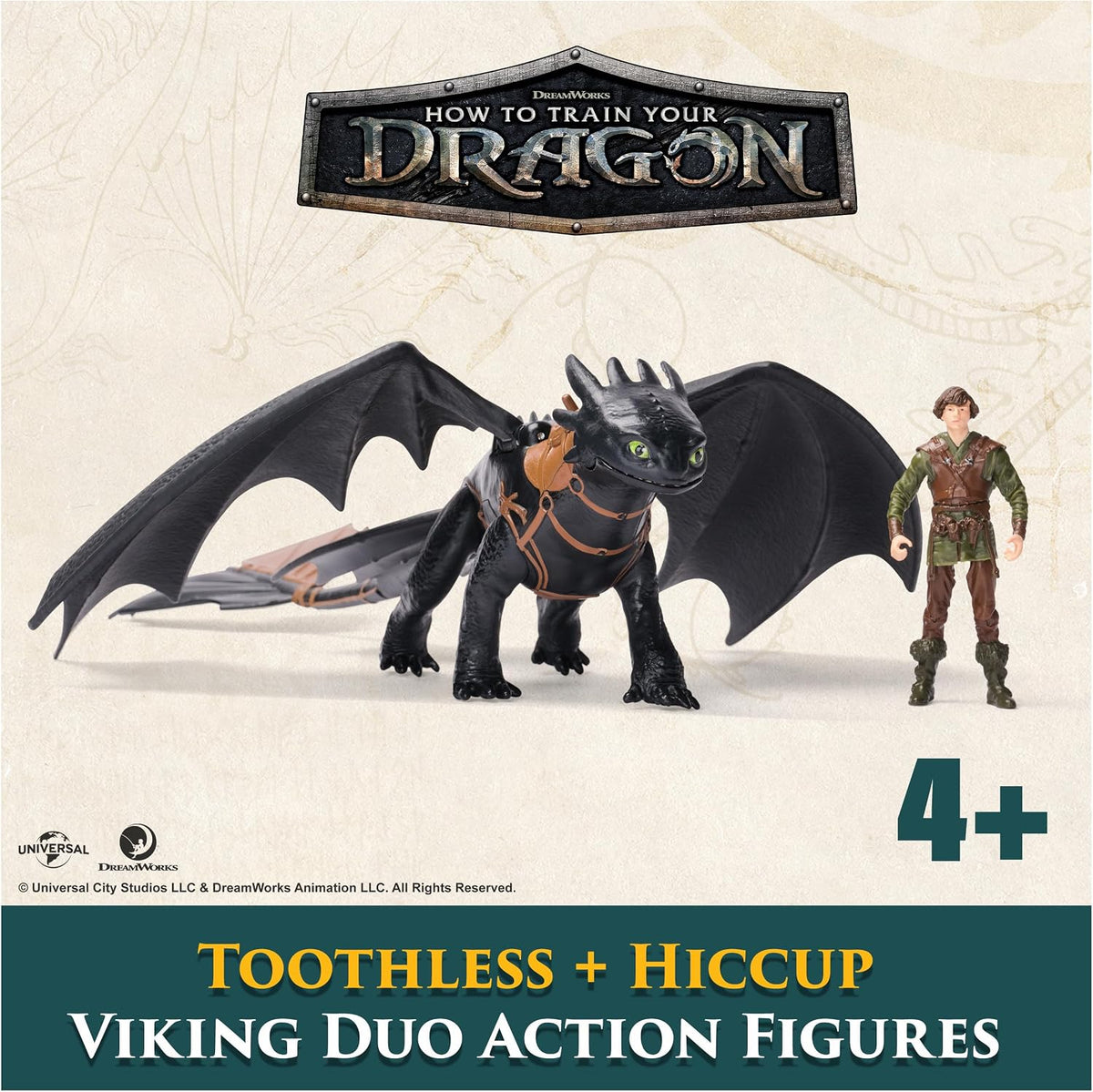 How to Train Your Dragon Toothless & Hiccup Viking Duo Action Figures