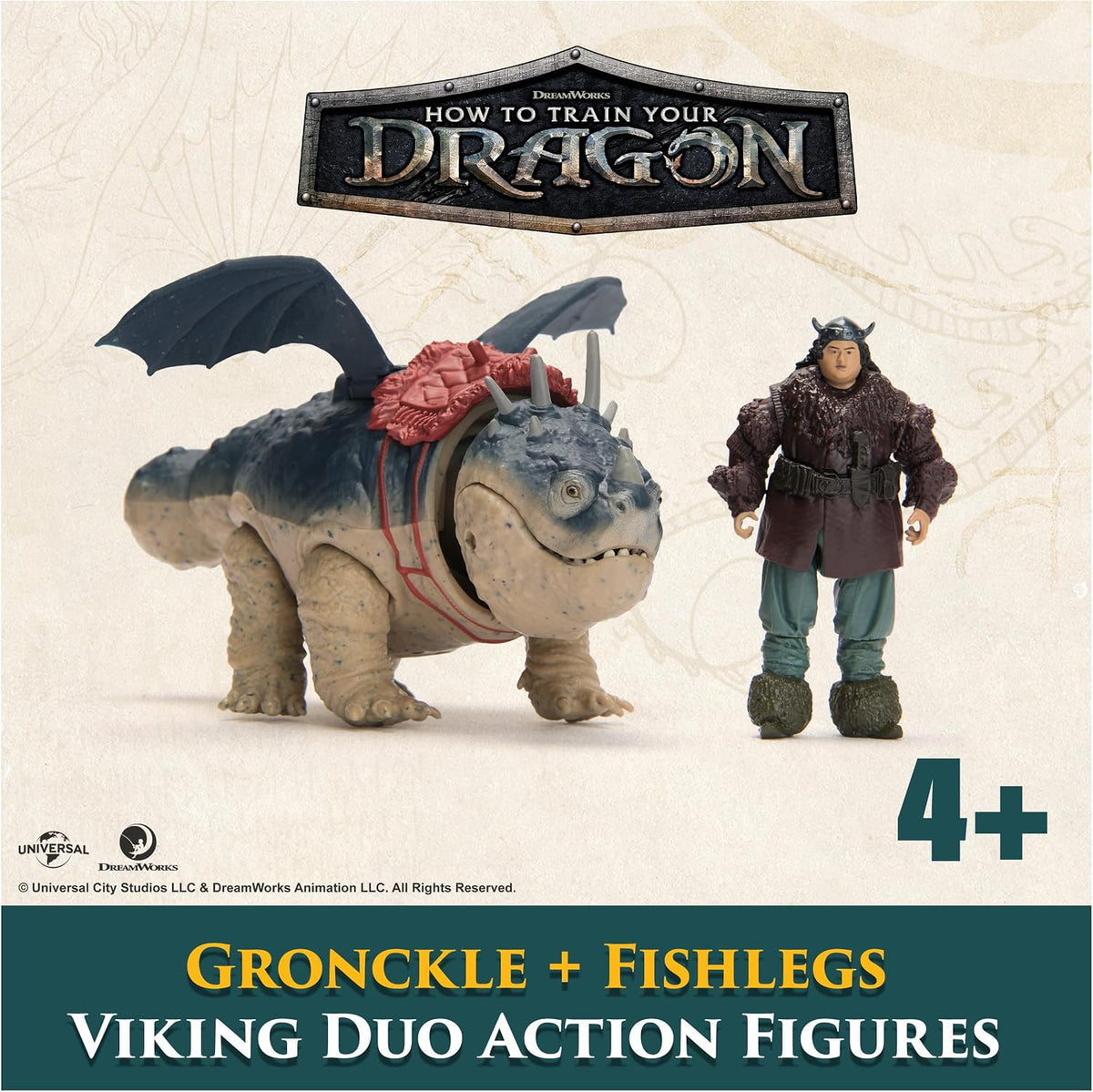 How to Train Your Dragon Groncke & Fishlegs Viking Duo Action Figures