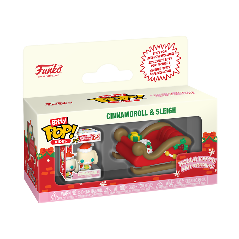 Funko Bitty Pop! Rides Hello Kitty Holiday Sleigh with Cinnamoroll Vinyl Figure