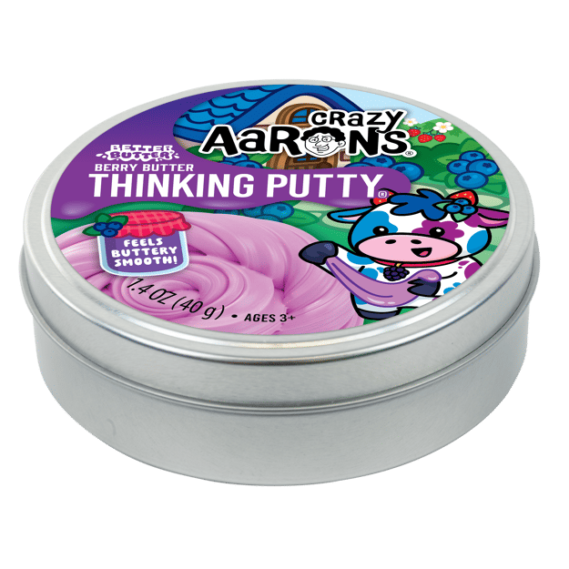Crazy Aaron's Thinking Putty Better Butter Berry Magnetic Sensory Toy