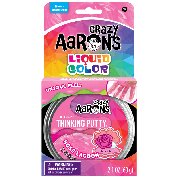 Crazy Aaron's Thinking Putty Rose Lagoon Magnetic Sensory Toy