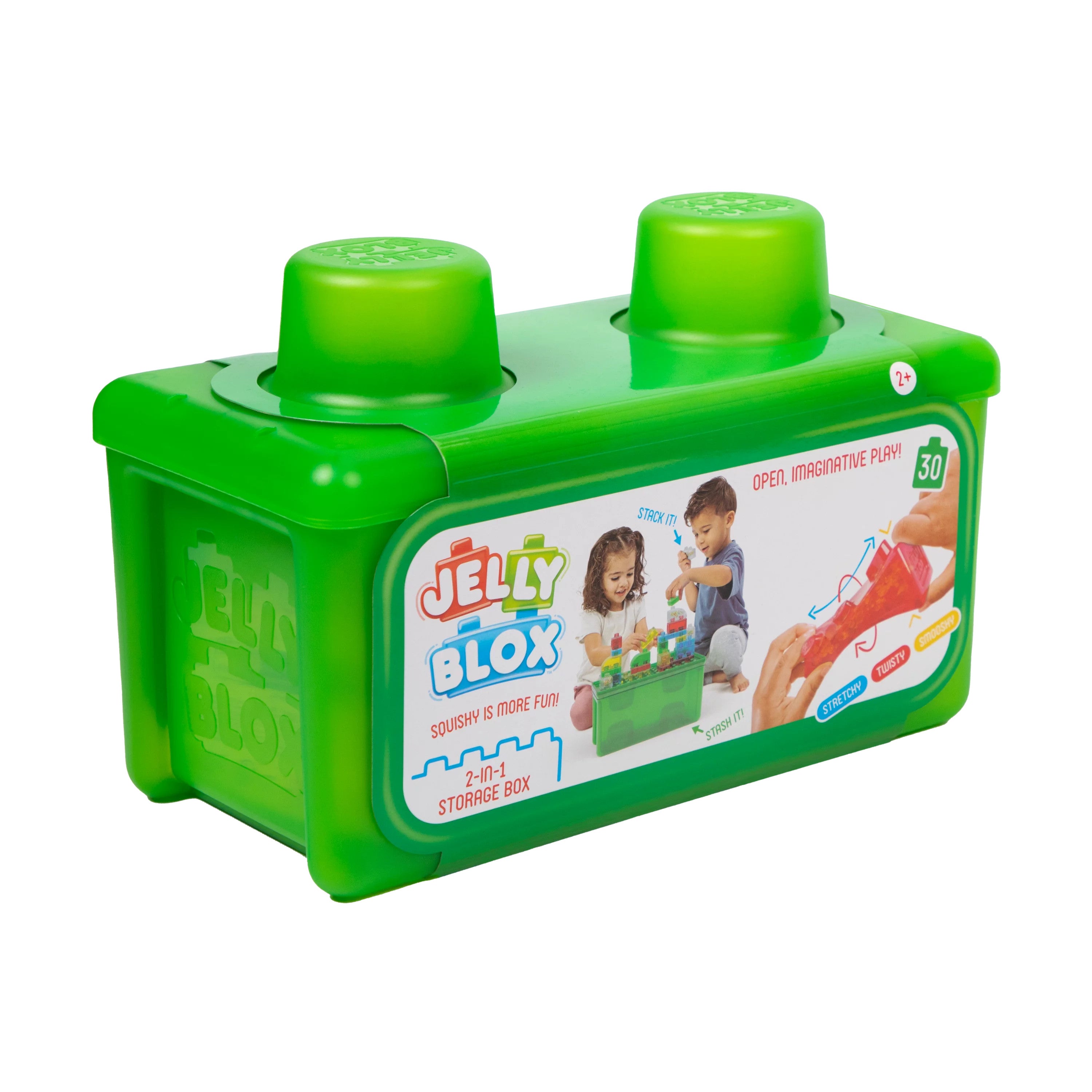 Jelly Blox 24pcs - Stash & Stack 2 in 1 Storage Case