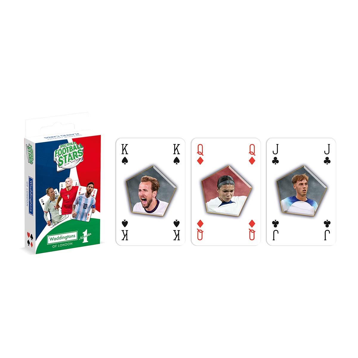 World Football Stars Waddingtons Number 1 Playing Cards