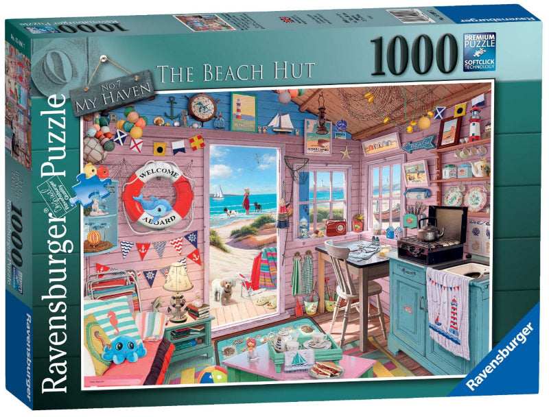 Ravensburger My Haven No7 The Beach Hut 1000 Piece Jigsaw Puzzle