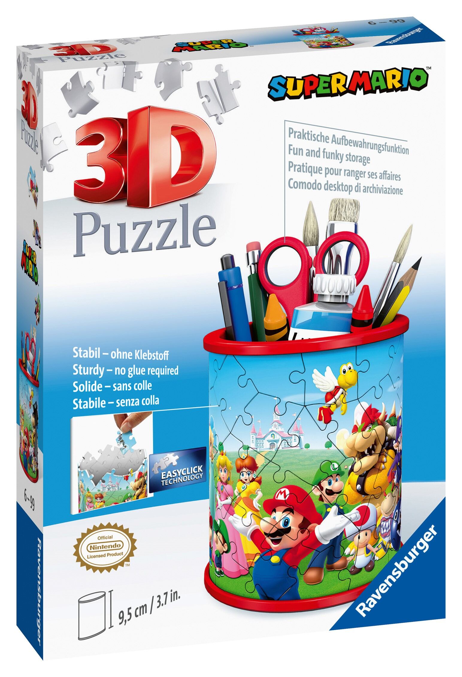 Super Mario Pencil Holder 3D Puzzle, 54pc