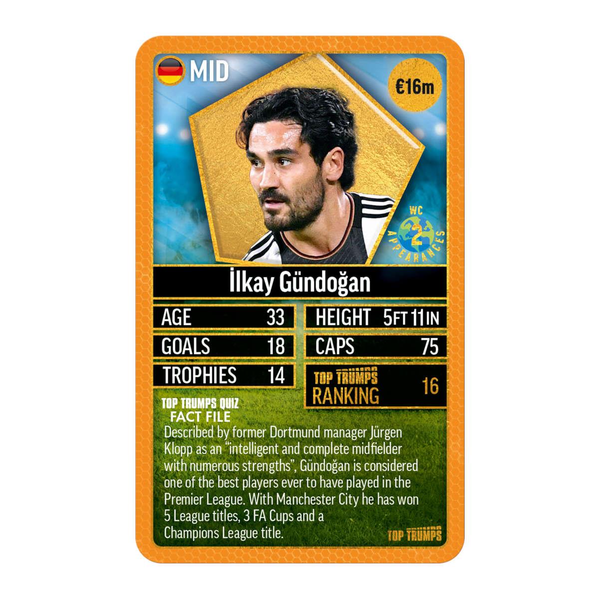 World Football Stars Top 200 Top Trumps Pack 6